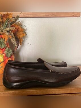 Allen Edmonds Dark Brown Leather Slip-On Loafers (Driving Shoes) Size 14D